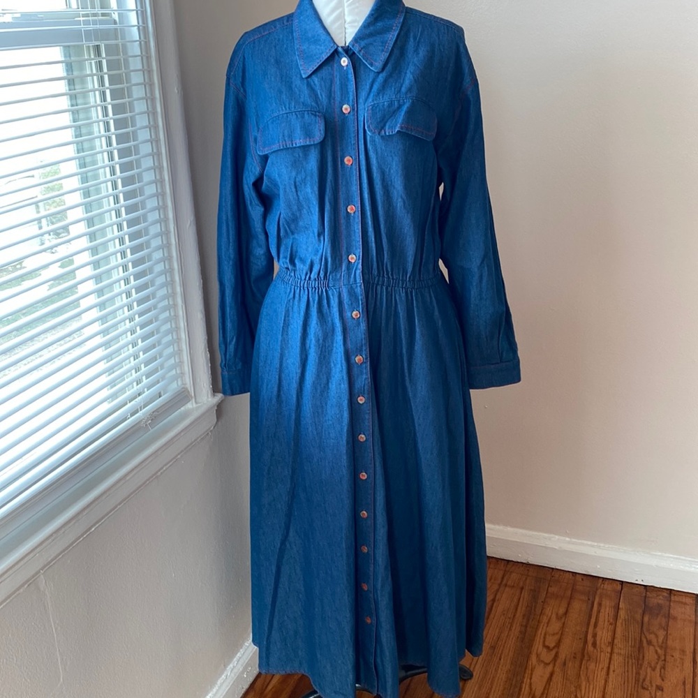 Vintage Jean dress long sleeve Liz Claiborne NWT SIZE 12 Dress